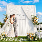 White Backdrop Curtain - 10x10FT Back Drop Curtains for Parties Wrinkle-Free Soft Polyester Photo Backdrop, alternate view 2