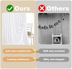 White Backdrop Curtain - 10x10FT Back Drop Curtains for Parties Wrinkle-Free Soft Polyester Photo Backdrop, alternate view 5