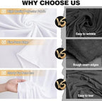 White Backdrop Curtain 10x10ft - Wrinkle Free Polyester Photo Curtain Backdrop Wedding Back Drop Fabric Drapes, alternate