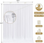 White Backdrop Curtain 10x10ft - Wrinkle Free Polyester Photo Curtain Backdrop Wedding Back Drop Fabric Drapes, alternate