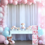 White Backdrop Curtain for Parties 10 ft x 10 ft Sheer Tulle Backdrop Drapes for Wedding Ceremony Birthday Baby, alternate