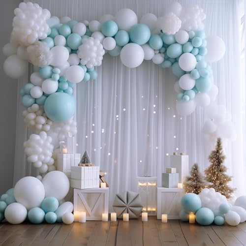 White Backdrop Curtain for Parties Backdrop Drapes, 2Pack 10x8FT in (2 Pack)10FTx8FT in White, alternate view 3