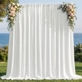 White Backdrop Curtain for Parties, Wrinkle Free White Curtains Photo Backdrop for Wedding Decor, Birthday Party