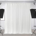 White Backdrop Curtain for Parties, Wrinkle Free White Curtains Photo Backdrop for Wedding Decor, Birthday Party, alternate
