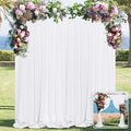 White Backdrop Curtain for Wedding Decor Holiday Party, 5ft x 8ft, 2 Panels in 5ft x 8ft (2 Panels) in White