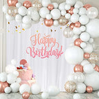 White Backdrop Curtain for Wedding Decor Holiday Party, 5ft x 8ft, 2 Panels in 5ft x 8ft (2 Panels) in White, alternate view