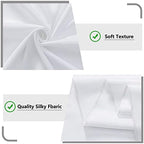 White Backdrop Curtain for Wedding Decor Holiday Party, 5ft x 8ft, 2 Panels in 5ft x 8ft (2 Panels) in White, alternate view