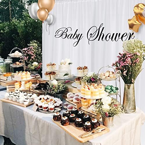 White Backdrop Curtain for Wedding Decor Holiday Party 6 Panels, 5ft x 10ft in 5ft x 10ft (6 Panels) in White, alternate view