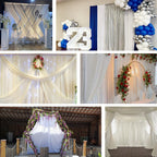 White Backdrop Curtains 32 x 10ft for Photo Background Wrinkle Free Drapes in W4' x H10'(8 panels) in White, alternate view 6