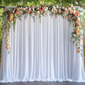 White Backdrop Curtains Drapes for Parties Wedding, 5x10FT 2 Panel in 5'(W) x 10'(H), 2 panels in White