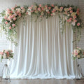 White Backdrop Curtains for Wedding Parties, 20x7FT Wrinkle Free Photo Backdrop Curtains for Wedding Birthday