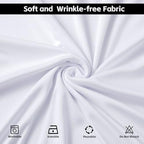 White Backdrop Curtains for Wedding Parties, 20x7FT Wrinkle Free Photo Backdrop Curtains for Wedding Birthday, alternate view