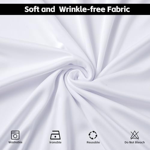 White Backdrop Curtains for Wedding Parties 30x7FT Wrinkle Free Photo Backdrop Curtains for Wedding Birthday, alternate view