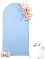 White Blue Arch Backdrop Cover 7.2ft Party Wedding Arch Covers Stretchy Backdrop Decorations Baby Shower Bridal