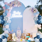 White Blue Arch Backdrop Cover Set of 2 (6FT/7.2FT) Arch Cover Spandex Party Wedding Arch Stand Covers for Baby, alternate