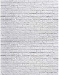 White Brick Wall Backdrop White Brick Photo Backdrop Thin Vinyl Photography Background Studio Prop 10931(5x7FT)