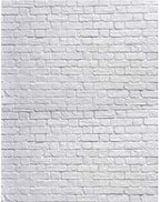 White Brick Wall Backdrop White Brick Photo Backdrop Thin Vinyl Photography Background Studio Prop 10931(5x7FT)