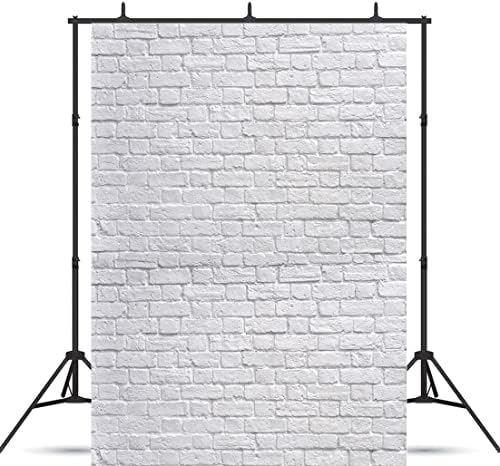 White Brick Wall Backdrop White Brick Photo Backdrop Thin Vinyl Photography Background Studio Prop 10931(5x7FT), alternate