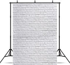 White Brick Wall Backdrop White Brick Photo Backdrop Thin Vinyl Photography Background Studio Prop 10931(5x7FT), alternate
