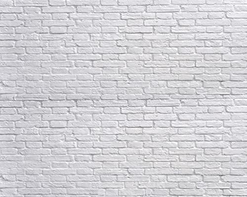 White Brick Wall Backdrop White Brick Photo Backdrop Thin Vinyl Photography Background Studio Prop 10931(10x8FT)