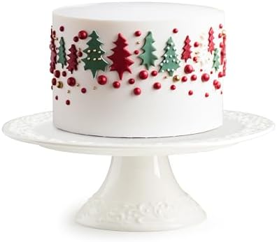 White Cake Stand for Cakes Under 8 Inches Mini Dessert Plate Decor in White