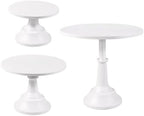 White Cake Stand Set Metal Cupcake Stand Dessert Display 3 Pcs in White