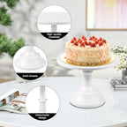 White Cake Stand Set Metal Cupcake Stand Dessert Display 3 Pcs in White, alternate view 5