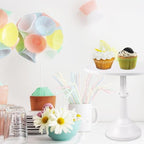White Cake Stand Set Metal Cupcake Stand Dessert Display 3 Pcs in White, alternate view 6