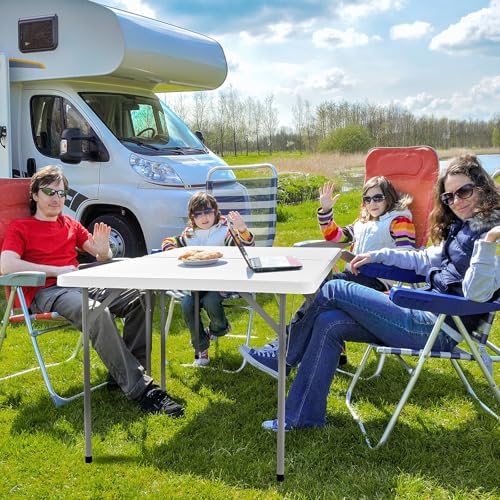White Card Square Table, 38 inch Foldable Legs Full Table Top, Easy to Set up and Store, Folding Portable for, alternate view