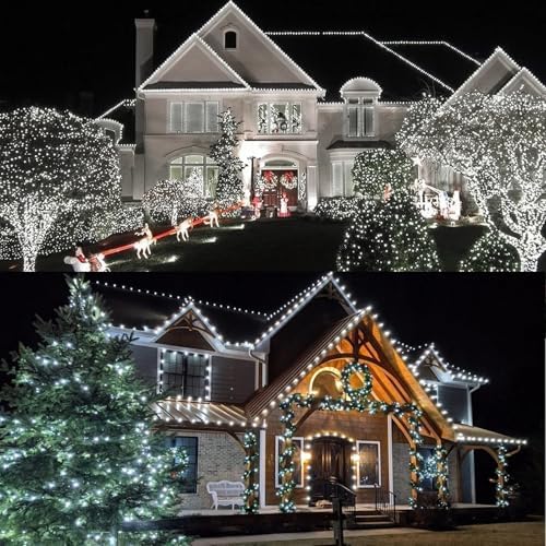 White Christmas Mini Lights, 32.5FT 100 LED Clear Bulbs String Lights with 16 Light Modes, Fairy Lights Plug in, alternate