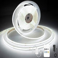 White COB LED Strip Light, Dimmable 24.6ft/7.5m LED Light, 6000K Daylight White 2400 LEDs High Lumen LED Tape