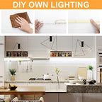 White COB LED Strip Light, Dimmable 24.6ft/7.5m LED Light, 6000K Daylight White 2400 LEDs High Lumen LED Tape, alternate view