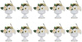 White Compote Vase Centerpiece: 4.96" Tall, 10 Pcs in White