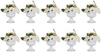White Compote Vase Centerpiece: 4.96" Tall, 10 Pcs in White