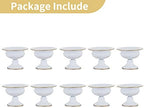 White Compote Vase Centerpiece: 4.96" Tall, 10 Pcs in White, alternate view 6