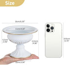 White Compote Vase Centerpiece: Metal Urn Planter, 4.96" Tall, 2 Pcs in White, alternate view 3