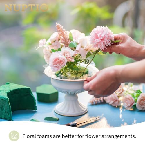 White Compote Vase Centerpiece: Metal Urn Planter, 6.5" Tall, 2 Pcs in White, alternate view 4