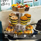 White Cupcake Stand 3-Tier 1-Pack, Cardboard Dessert Display Tower in White 1 Pack, alternate view 4