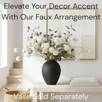 White Faux Kiku Flowers for Vase(NOT Included) - 12 Long Stems, alternate view 3
