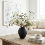 White Faux Kiku Flowers for Vase(NOT Included) - 12 Long Stems, alternate view 5
