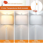 White Floor Lamp for Living Room 55-65" Adjustable Height Modern Standing Lamp with Pull Chain Tall Pole Light, alternate