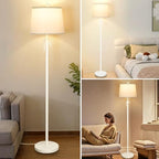 White Floor Lamp for Living Room 55-65" Adjustable Height Modern Standing Lamp with Pull Chain Tall Pole Light, alternate