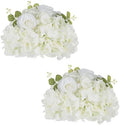 White Flower Centerpieces for Tables: 2 Pcs Artificial Rose Ball in White