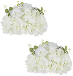 White Flower Centerpieces for Tables: 2 Pcs Artificial Rose Ball in White