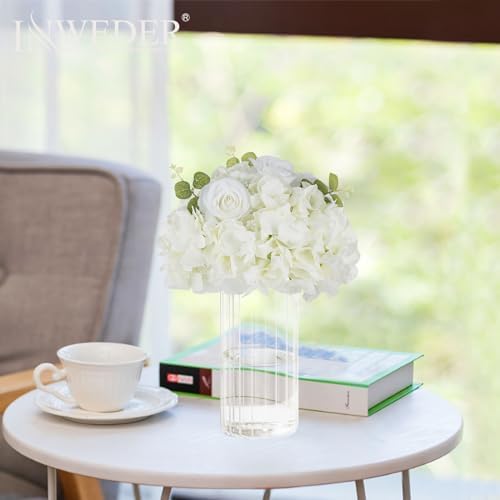 White Flowers Balls for Centerpieces: 11.8in Diam, 6 Pcs in White, alternate view 6