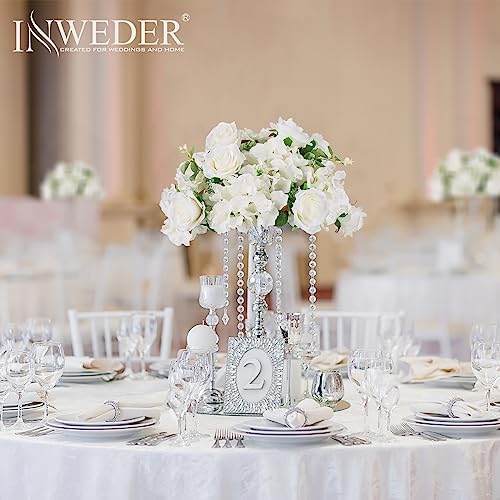 White Flowers Balls for Centerpieces: 14.2in Diam, 10 Pcs in White, alternate view 2