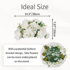 White Flowers Balls for Centerpieces: 14.2in Diam, 10 Pcs in White, alternate view 3