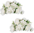 White Flowers Balls for Centerpieces: 14.2in Diam, Set of 2 in White
