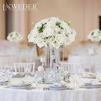 White Flowers Balls for Centerpieces: 15.7in Diam, 6 Pcs in White, alternate view 2