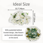 White Flowers Balls for Centerpieces: 15.7in Diam, Set of 2 in White, alternate view 3